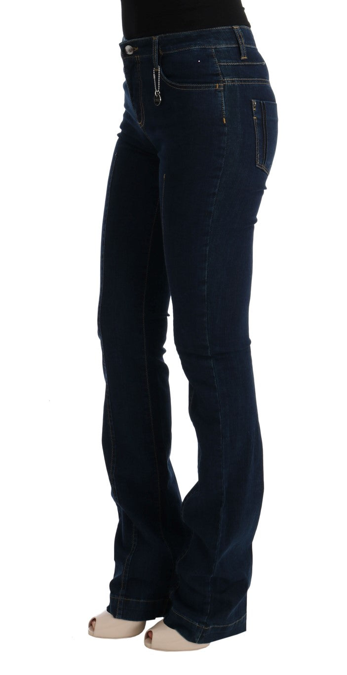 Στολή National Chic Flared Cotton Jeans σε μπλε χρώμα