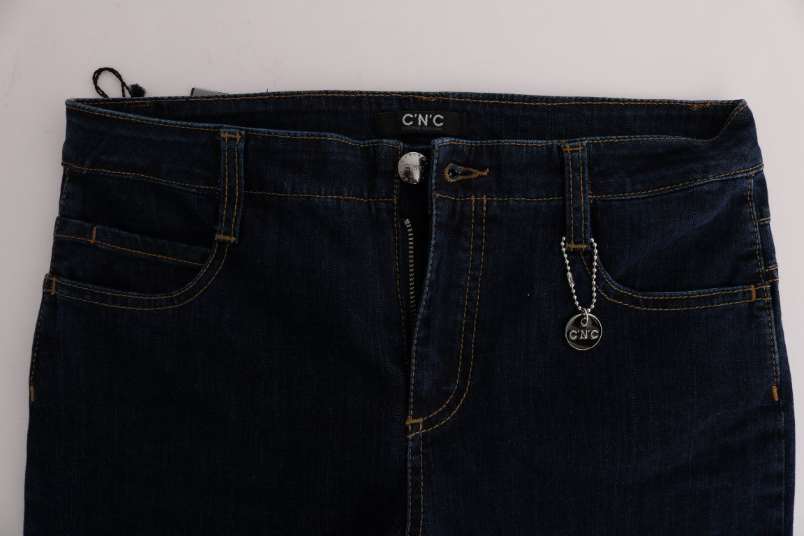 Στολή National Chic Flared Cotton Jeans σε μπλε χρώμα