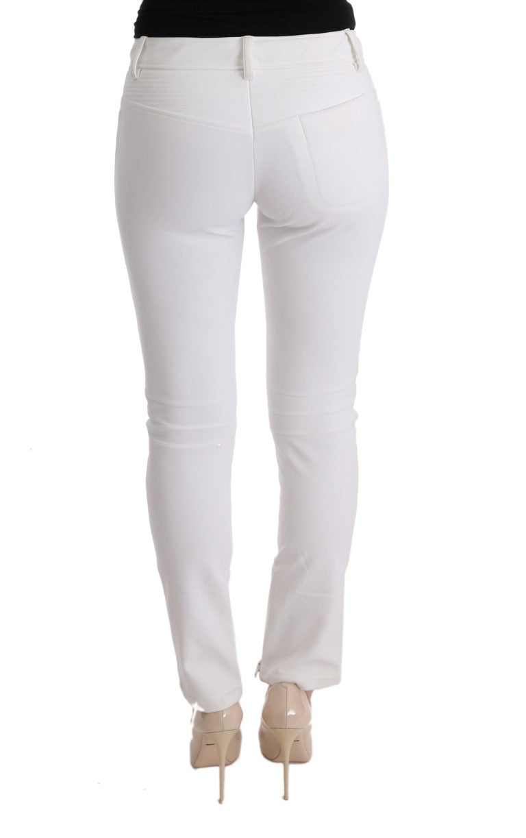 Βαμβακερό παντελόνι Ermanno Scervino Chic White Slim Fit