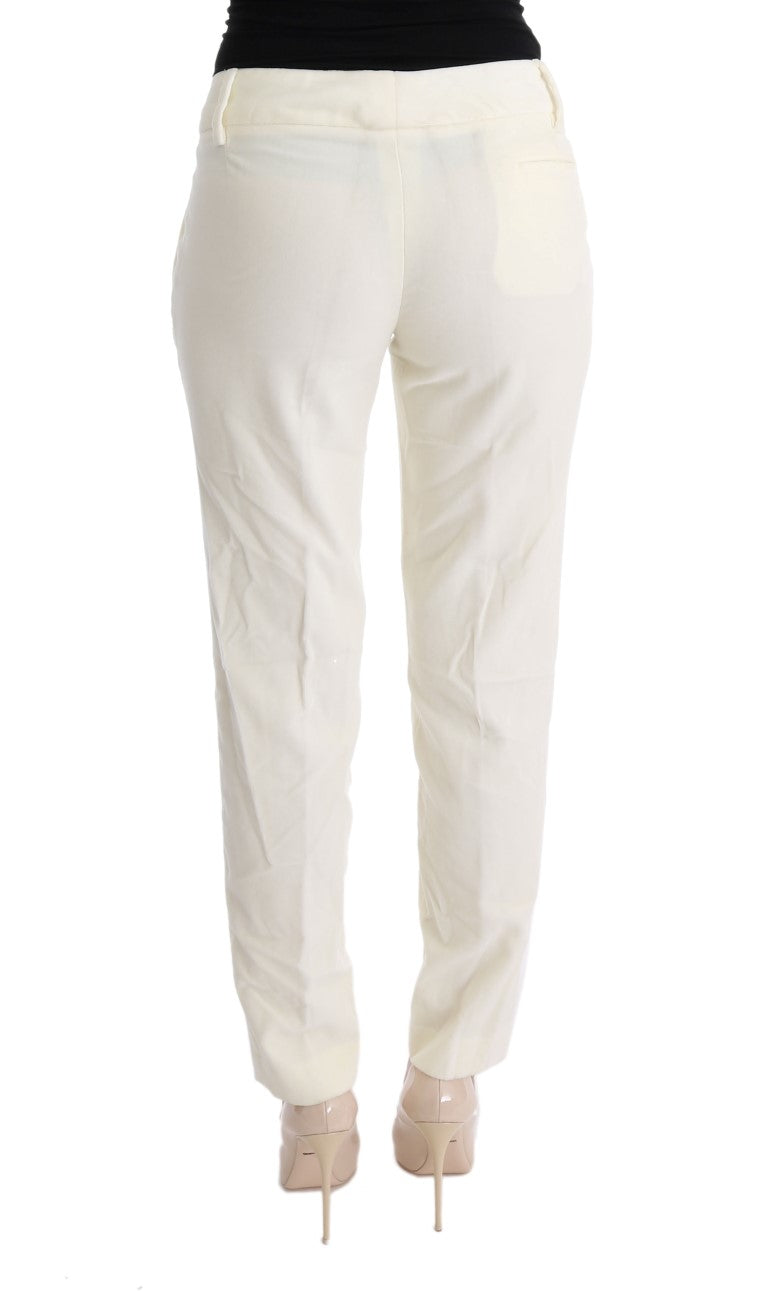 Παντελόνι Ermanno Scervino Chic White Regular Fit