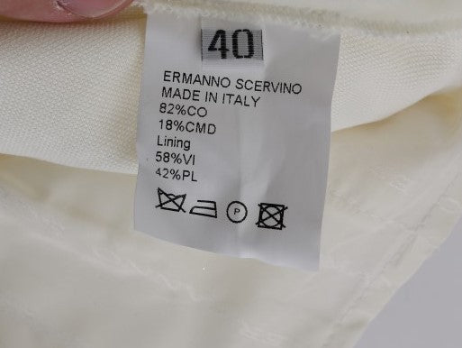 Παντελόνι Ermanno Scervino Chic White Regular Fit