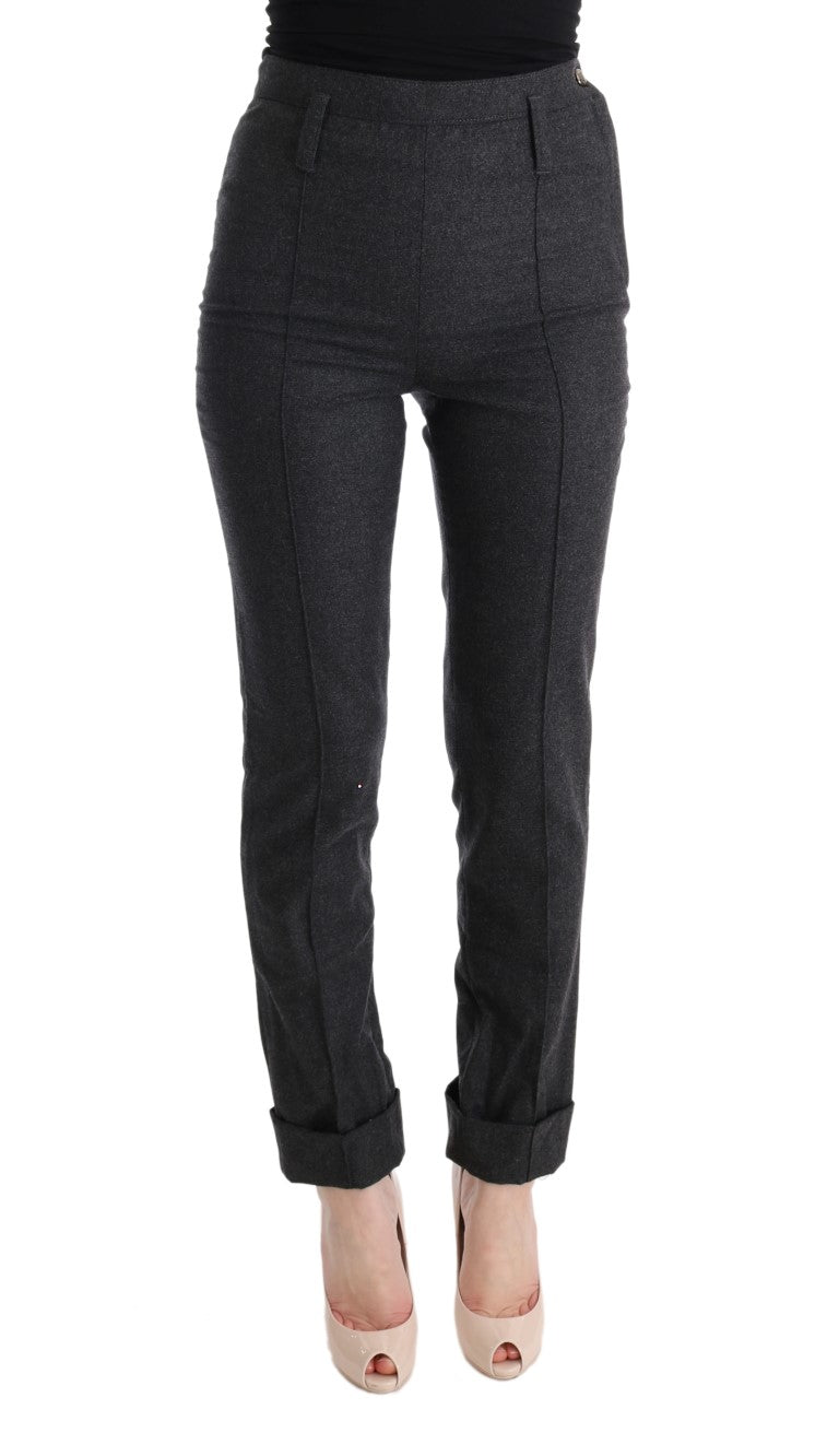 Ermanno Scervino Chic Grey Casual Skinny Παντελόνι