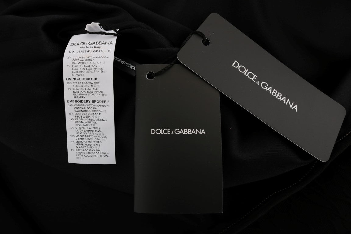 Μίνι Stretch φόρεμα με μαύρο κρύσταλλο Dolce &amp; Gabbana