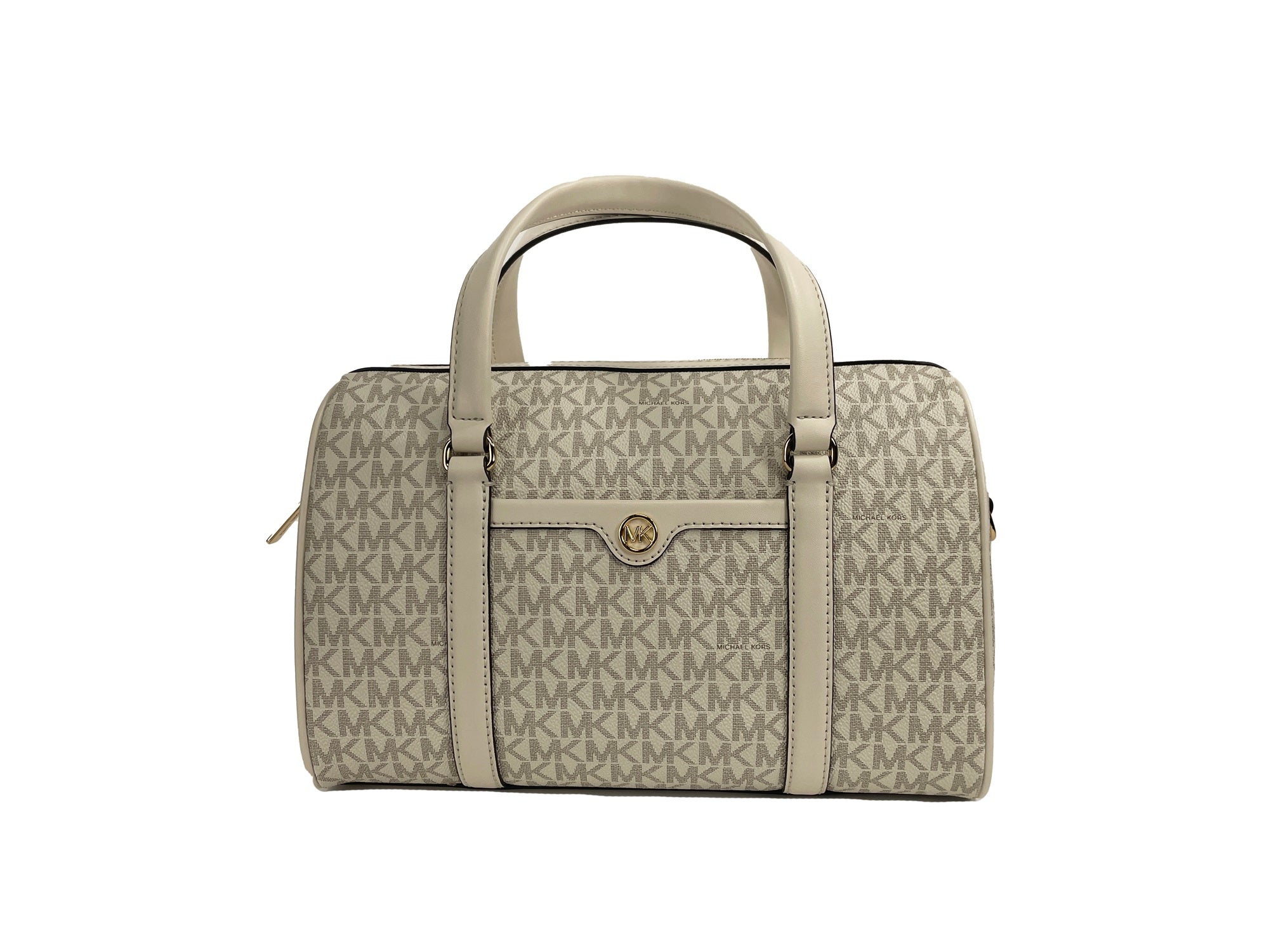 Michael Kors Travel Medium Duffle Satchel Τσάντα Κρέμα τσάντας τσάντας χιαστί