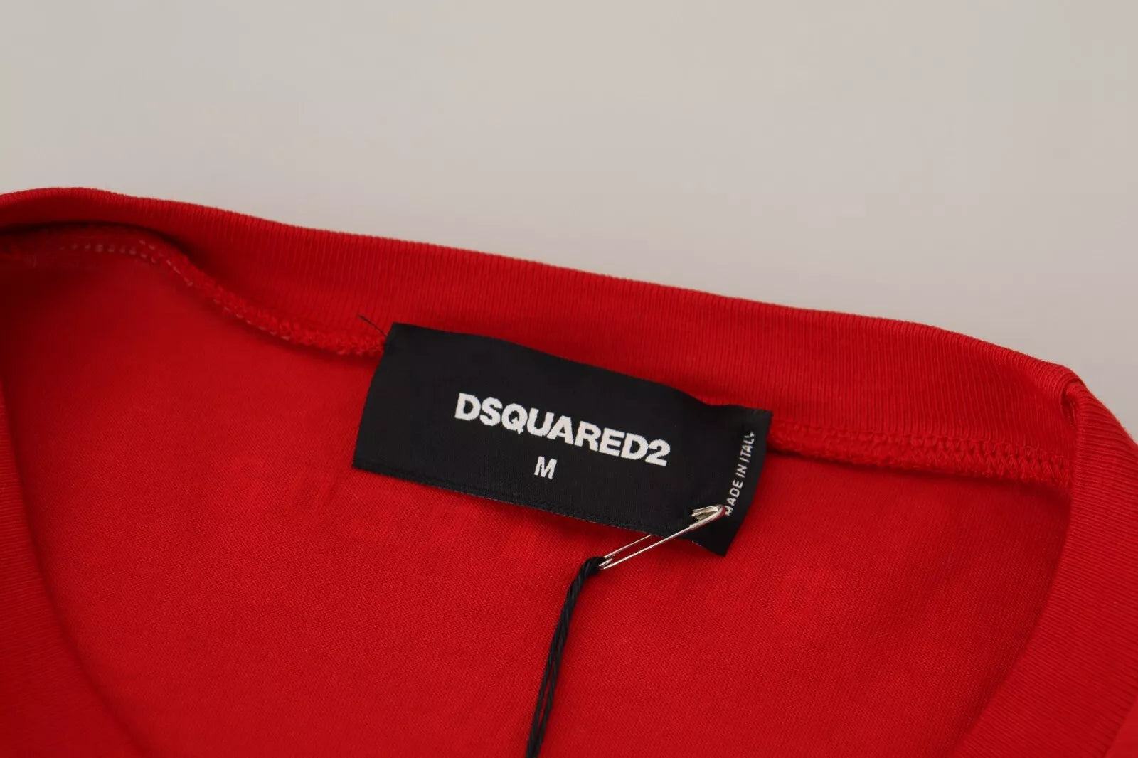 Dsquared² Μπλουζάκι με κοντό μανίκι από βαμβακερό εμπριμέ κόκκινο