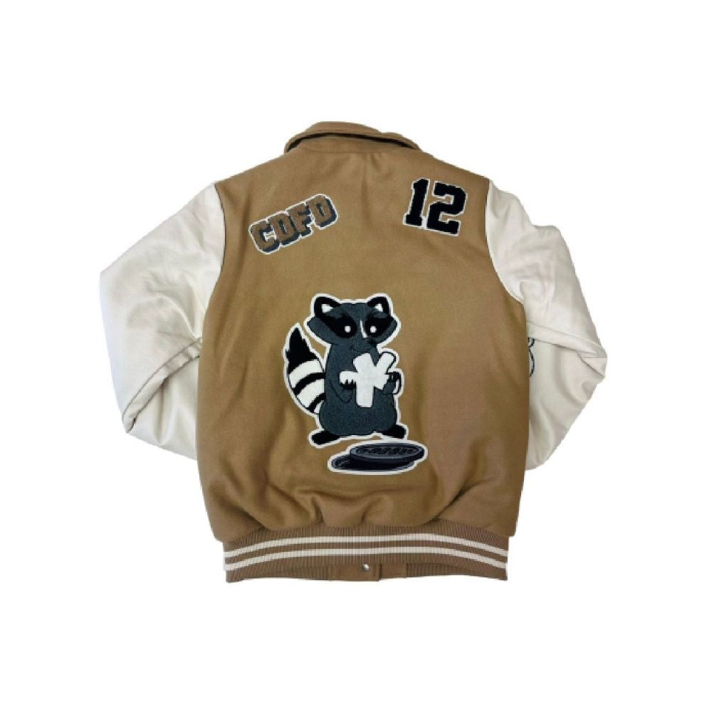 Comme Des Fuckdown Chic Cotton και Faux Leather Bomber Jacket