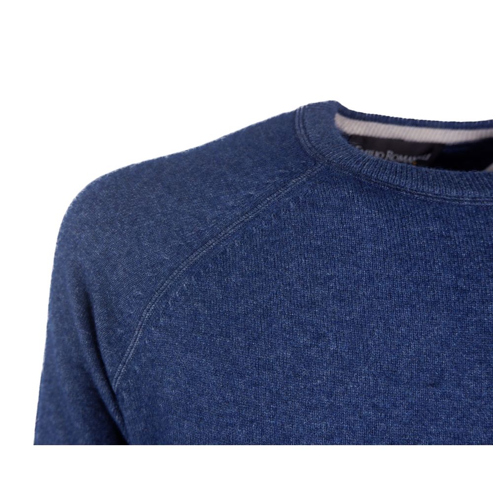 Πουλόβερ Emilio Romanelli Navy Blue Cashmere Crew Neck - Slim Fit