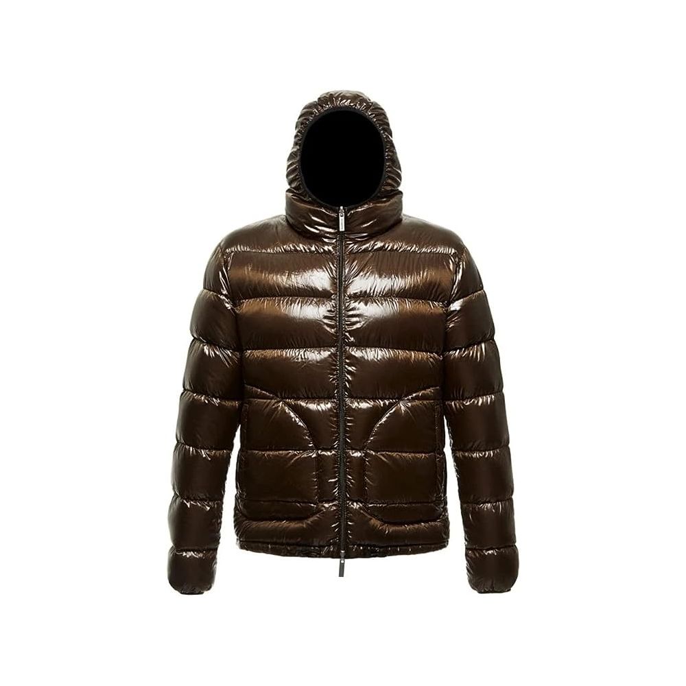 Μπουφάν Centogrammi Reversible Hooded Down Jacket σε καφέ και μαύρο