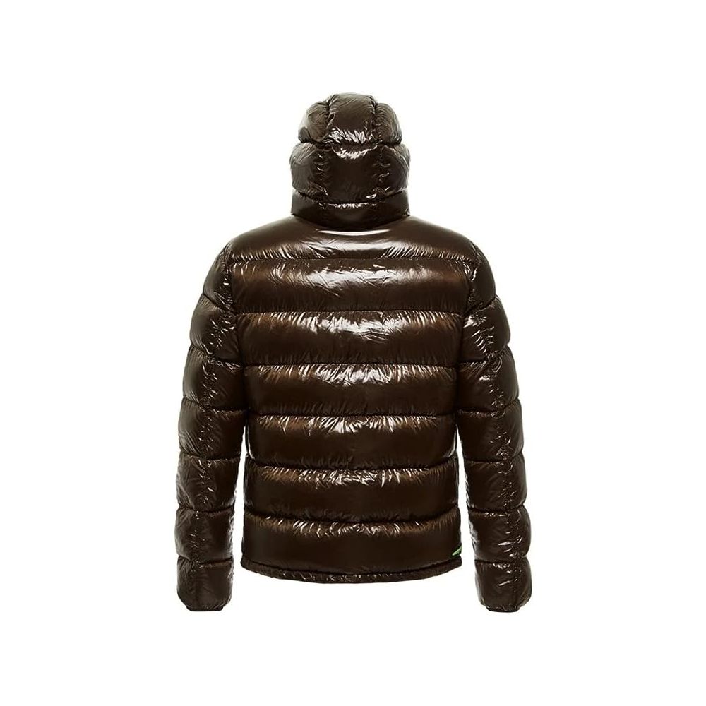 Μπουφάν Centogrammi Reversible Hooded Down Jacket σε καφέ και μαύρο