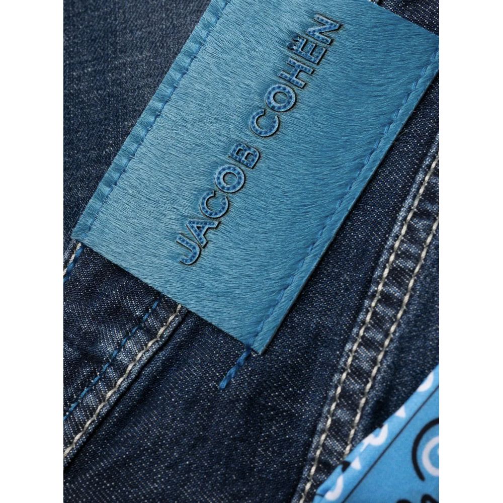 Jacob Cohen Exclusive Indigo Straight Leg Jeans με λεπτομέρεια Bandana