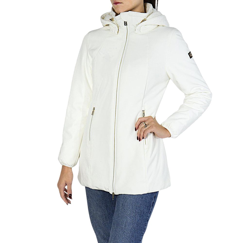 Yes Zee Elegant White Softshell Down Jacket