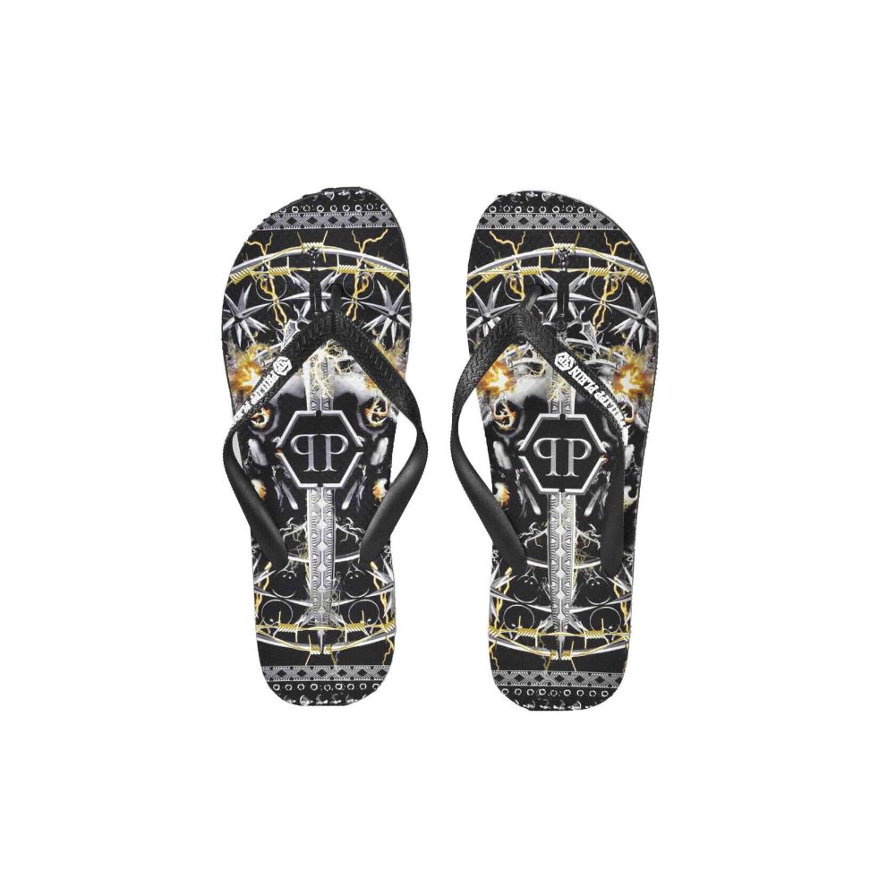 Γυναικείες σαγιονάρες Philipp Plein Multicolor Graphic Print