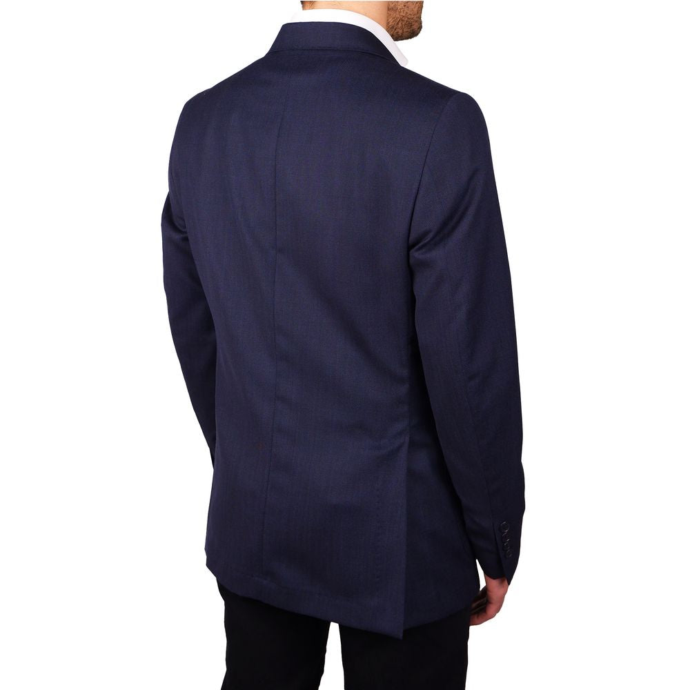 <tc>Made in Italy</tc> Μπλε μαλλί Vergine Blazer