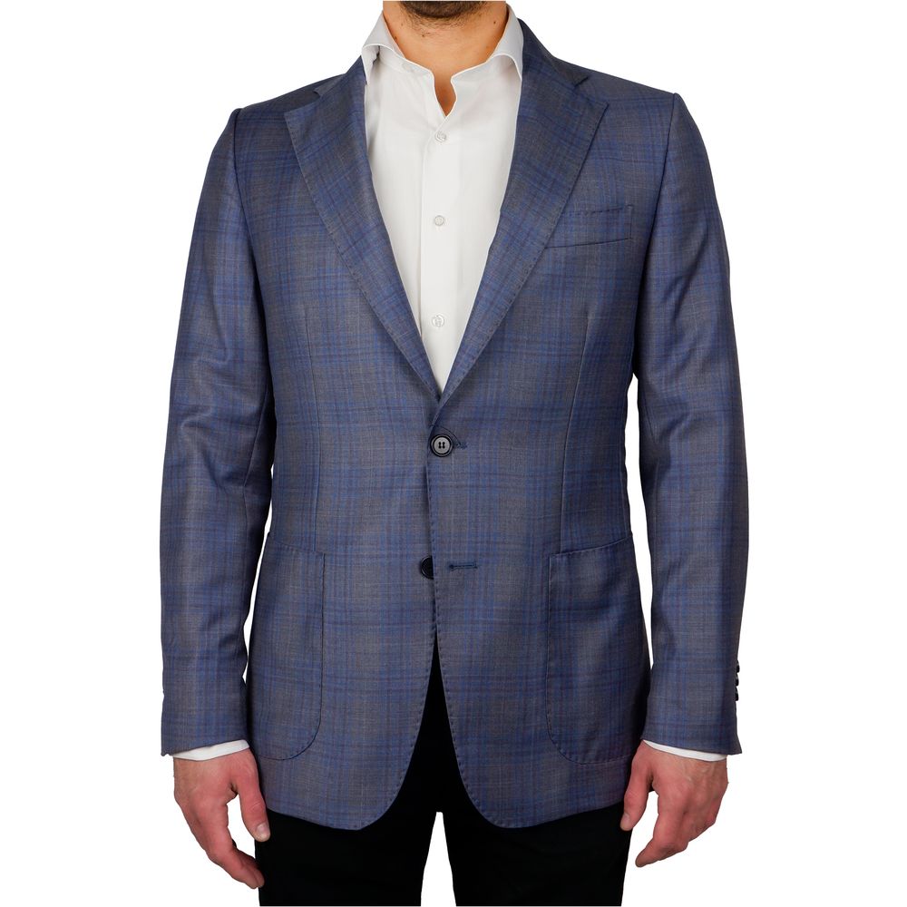 <tc>Made in Italy</tc> Μπλε μαλλί Vergine Blazer