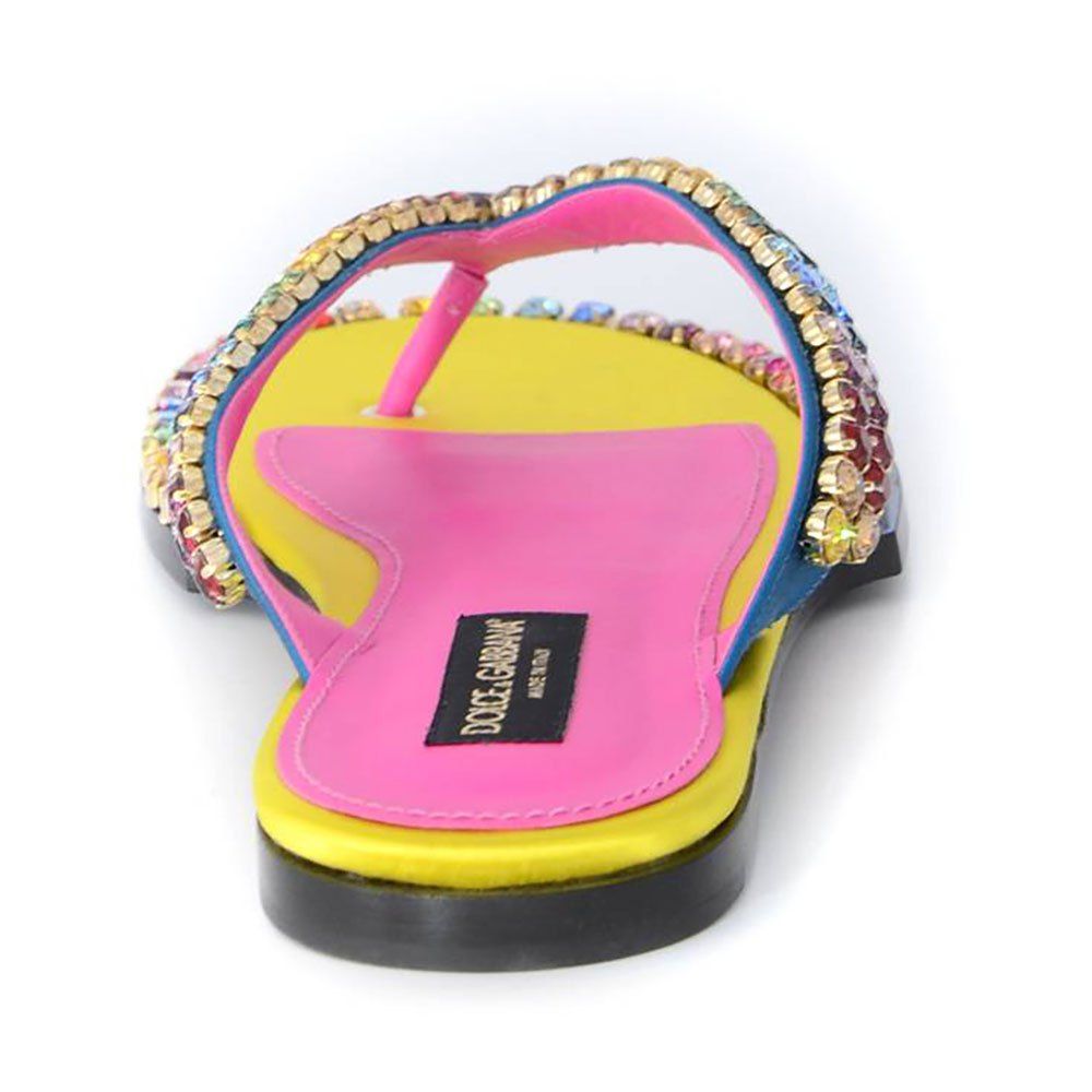 Σαγιονάρες Dolce &amp; Gabbana Crystal Embelled Silk Blend Flip-flops