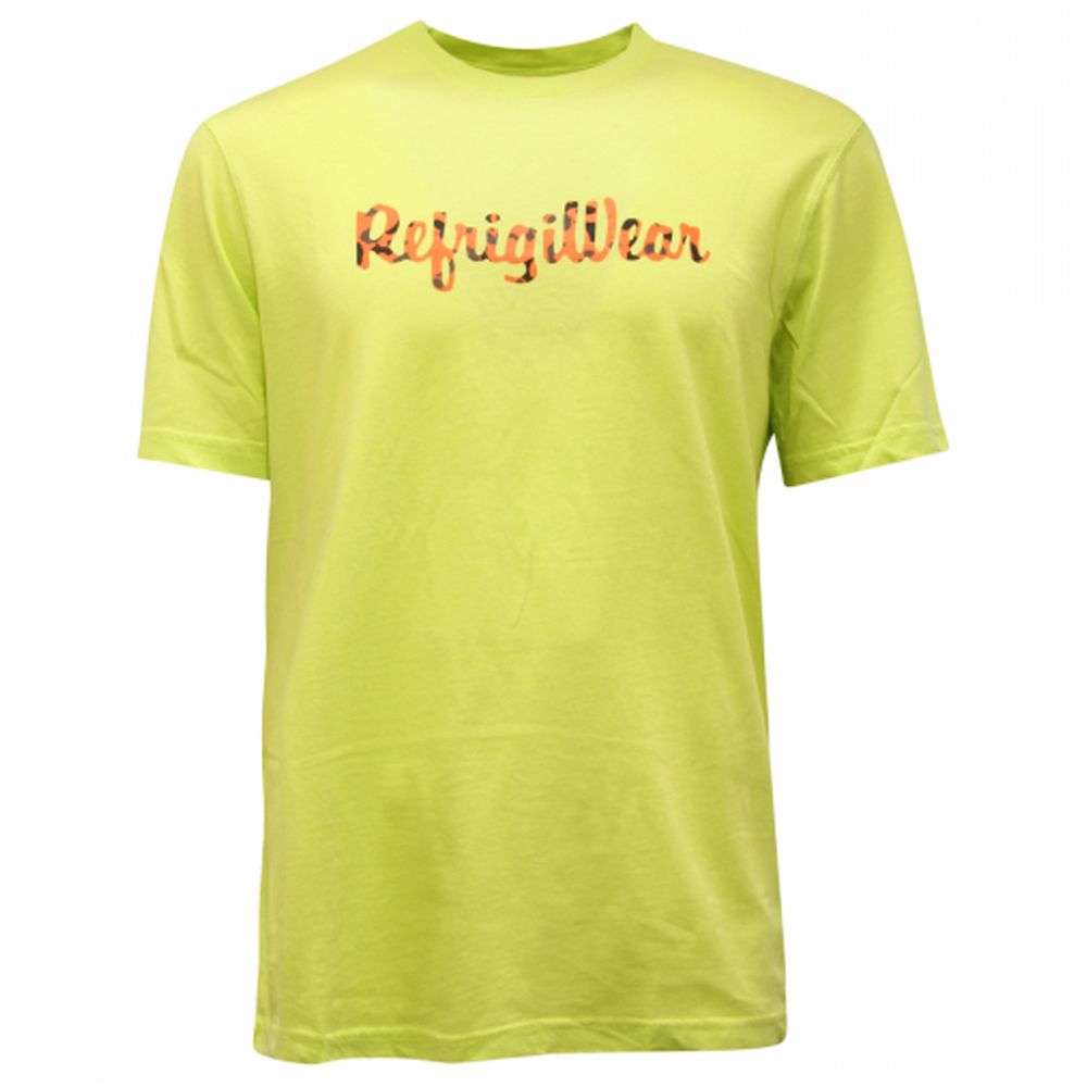 Refrigiwear Sunshine Yellow λογότυπο Crew-Neck Tee