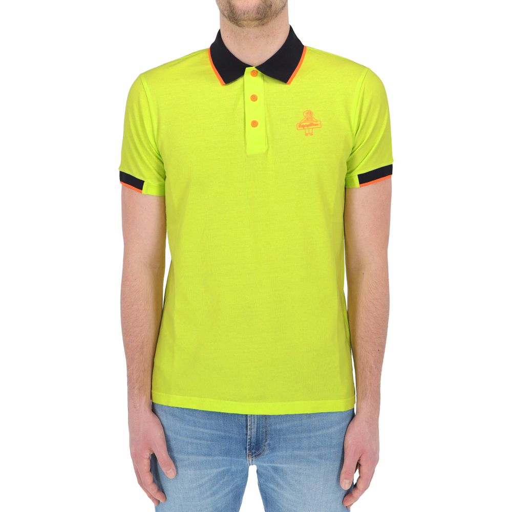 Refrigiwear Sunshine Yellow Cotton Polo με τόνους αντίθεσης