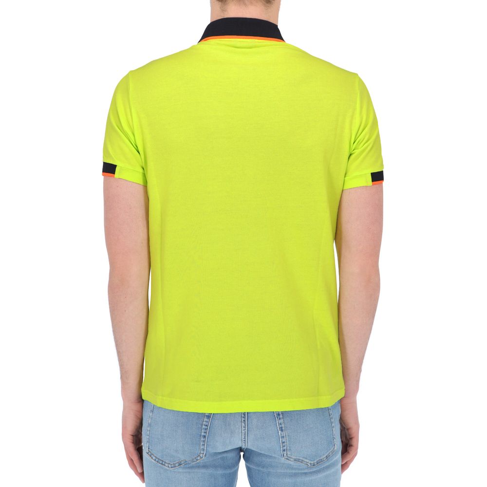 Refrigiwear Sunshine Yellow Cotton Polo με τόνους αντίθεσης