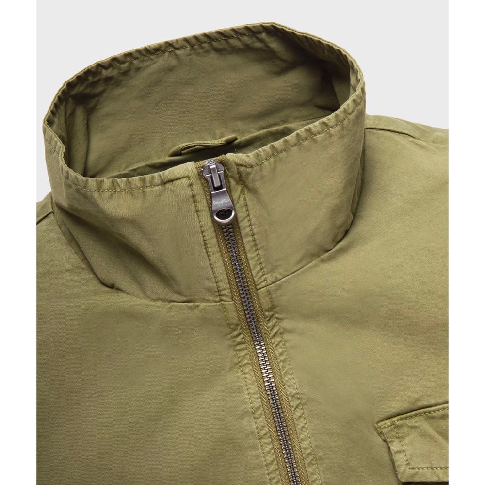 Refrigiwear Elegant Green Cotton Bomber Jacket για άνδρες