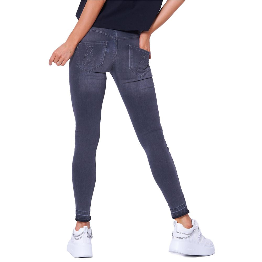 Patrizia Pepe Chic Ψηλόμεση Γκρι Skinny Jeggings