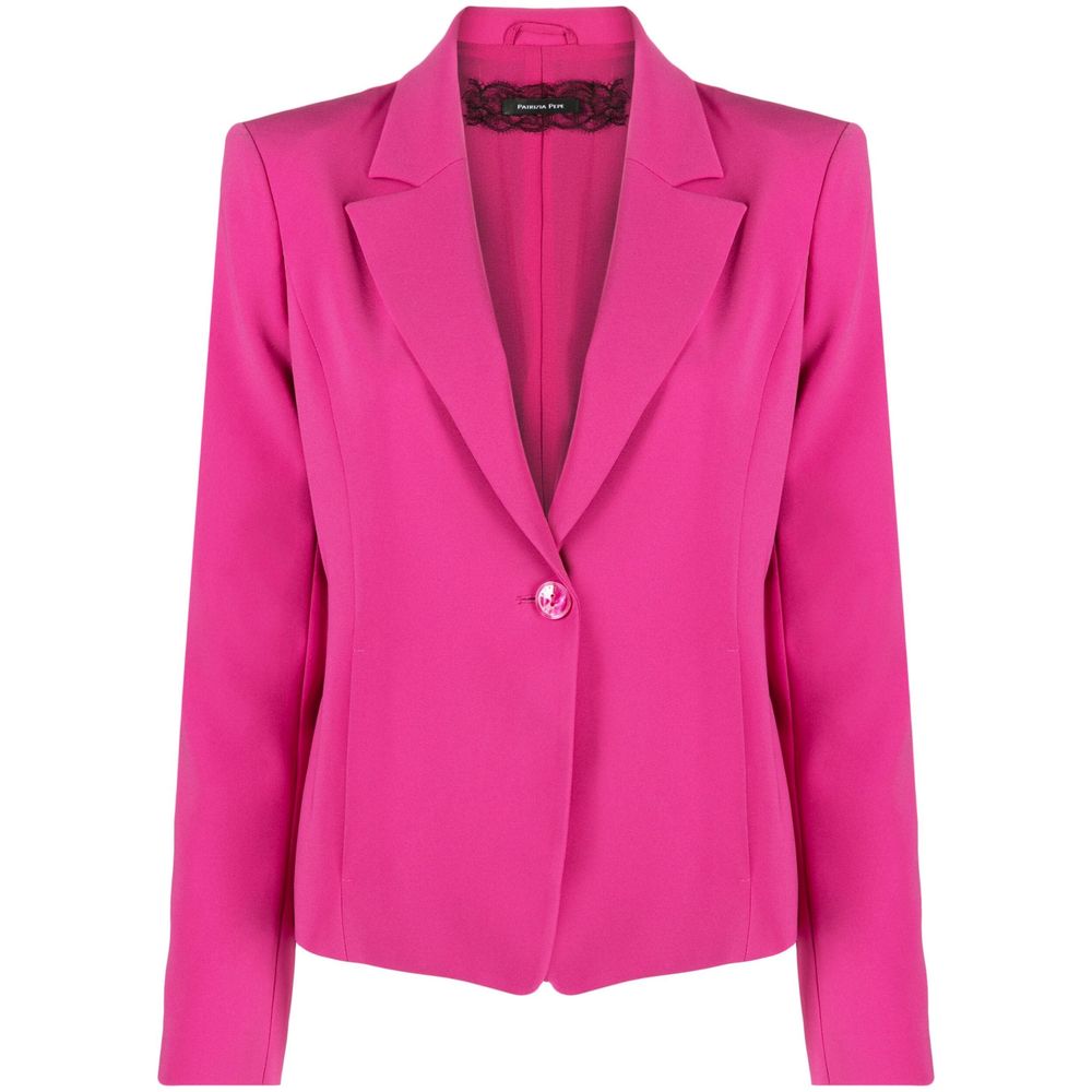 Patrizia Pepe Fuchsia Strechy Chic Blazer με ένα κουμπί