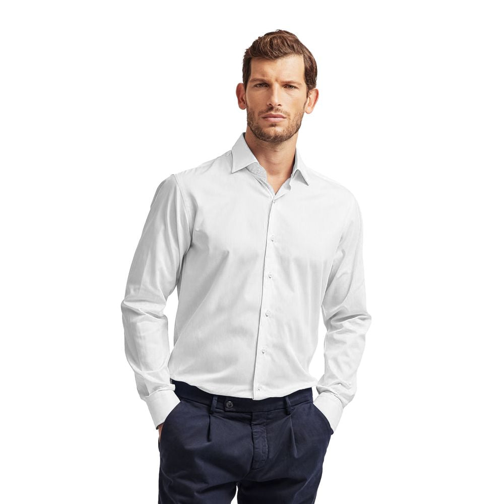 Ballantyne Elegant White Cotton Men's Shirt