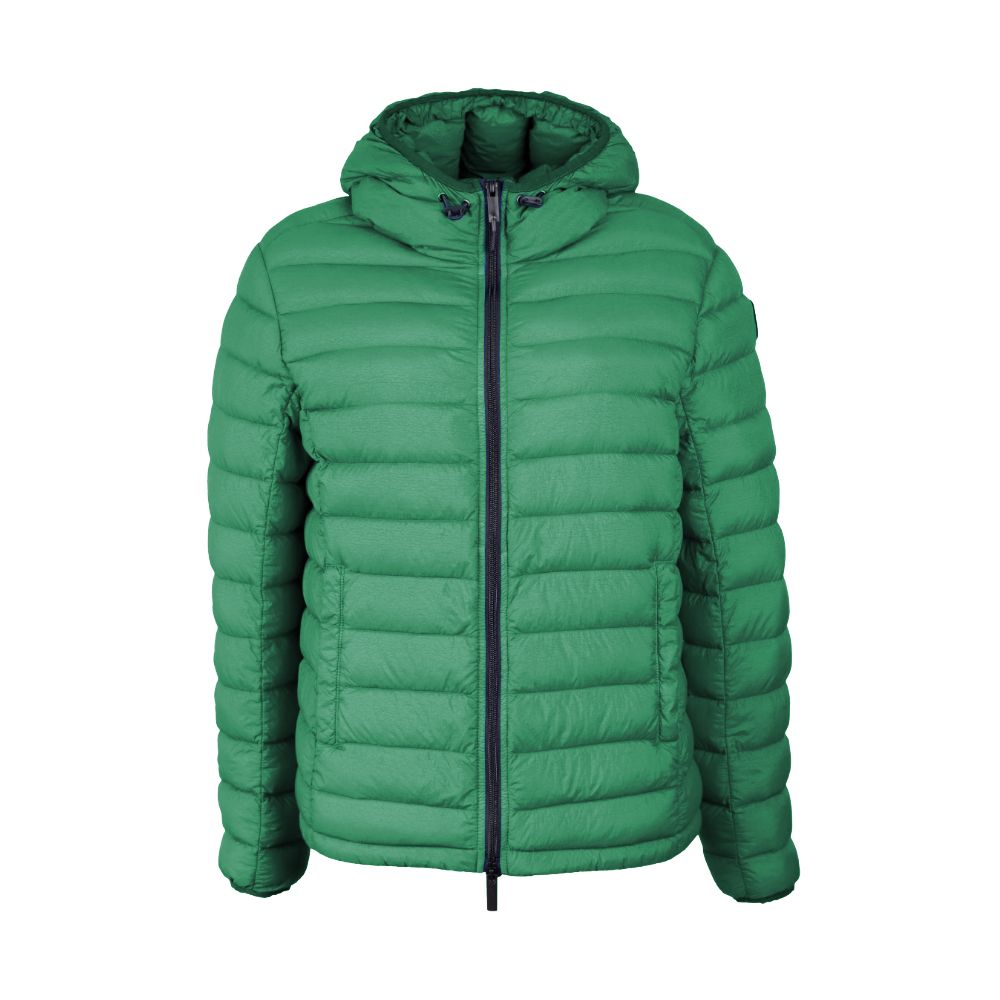 Νάιλον μπουφάν Centogrammi Chic Hooded Down σε Lush Green