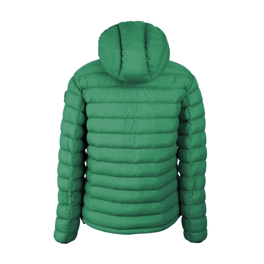 Νάιλον μπουφάν Centogrammi Chic Hooded Down σε Lush Green