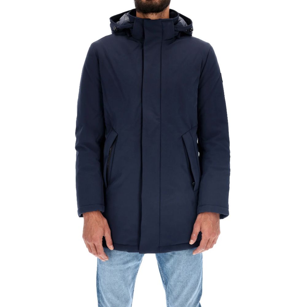 Refrigiwear Chic Blue Padded Parka με αφαιρούμενη κουκούλα