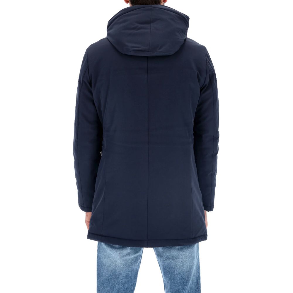 Refrigiwear Chic Blue Padded Parka με αφαιρούμενη κουκούλα