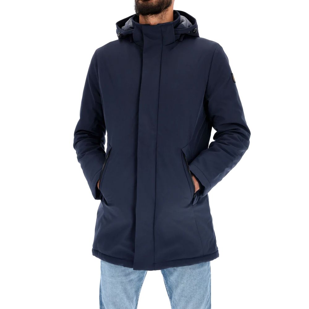 Refrigiwear Chic Blue Padded Parka με αφαιρούμενη κουκούλα