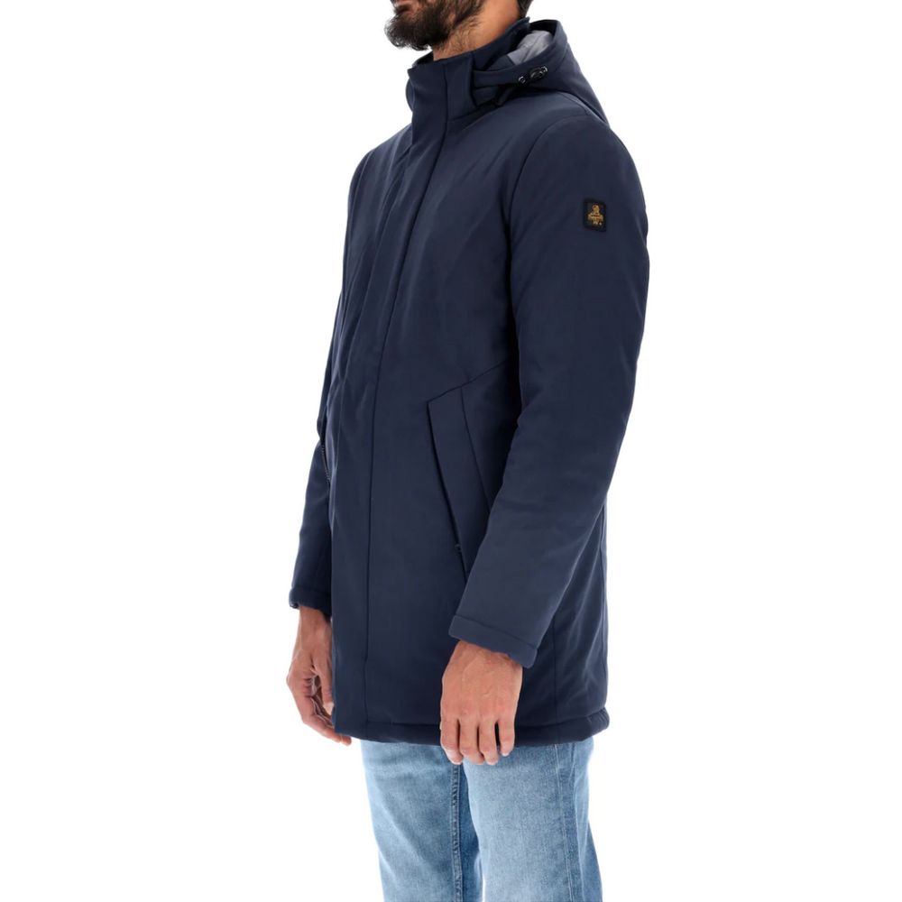 Refrigiwear Chic Blue Padded Parka με αφαιρούμενη κουκούλα