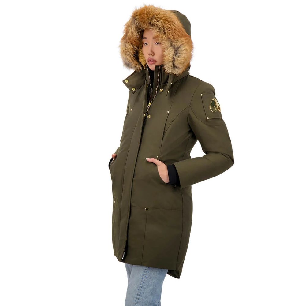 Moose Knuckles με χρυσό στολισμένο Stirling Parka με γούνα μπλε αλεπούς