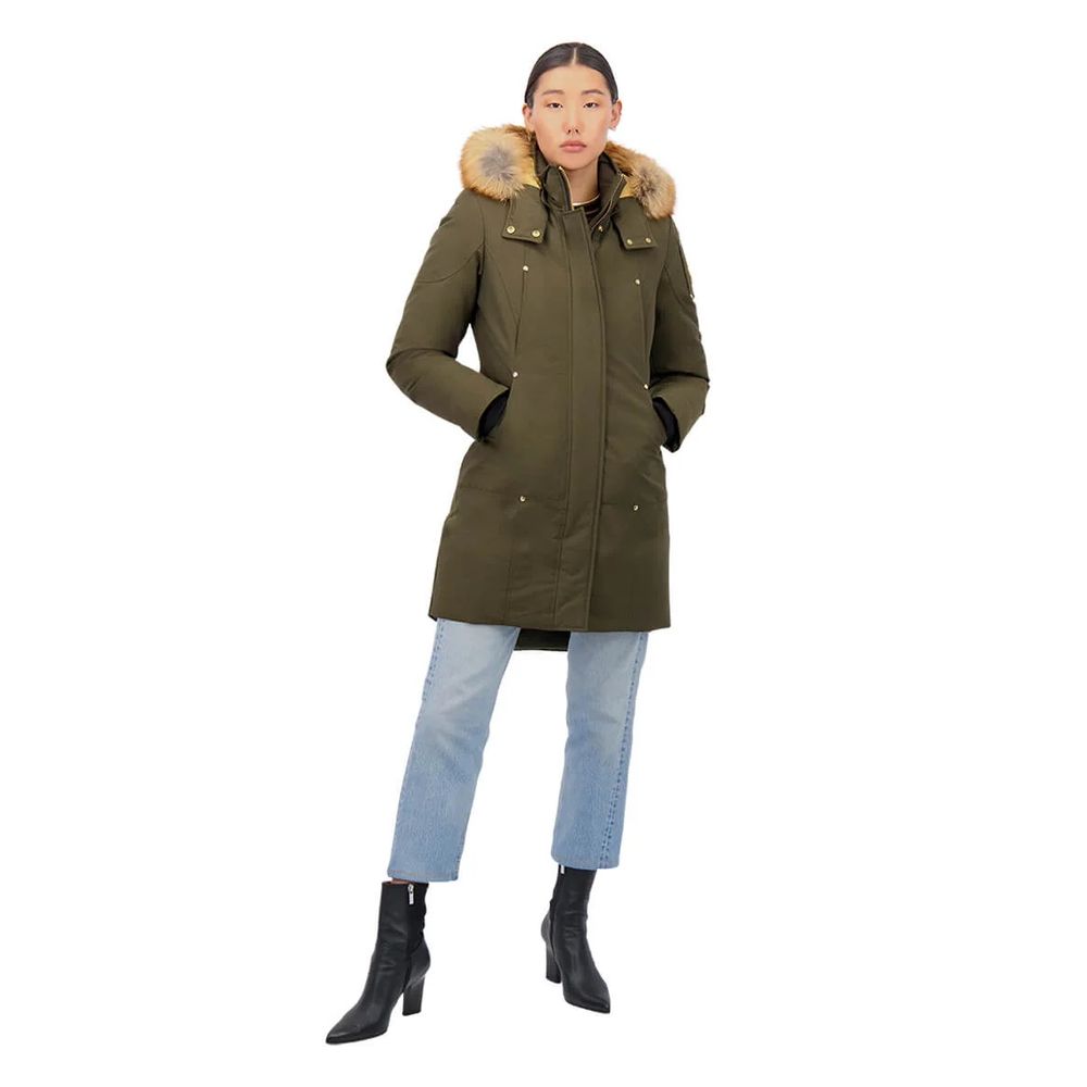 Moose Knuckles με χρυσό στολισμένο Stirling Parka με γούνα μπλε αλεπούς