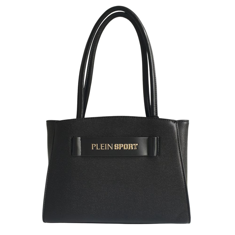 <tc>Plein Sport</tc> Sleek Μαύρη Τσάντα Tote Τριών Διαμερισμάτων