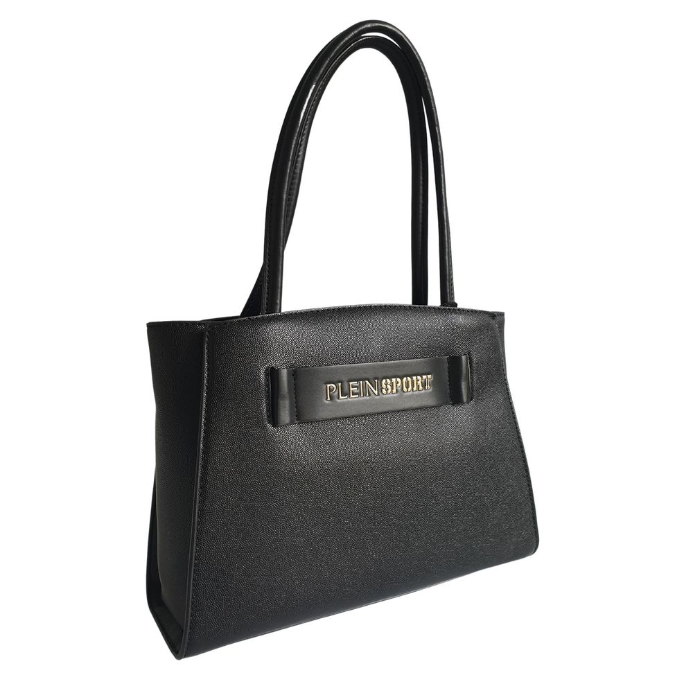 <tc>Plein Sport</tc> Sleek Μαύρη Τσάντα Tote Τριών Διαμερισμάτων