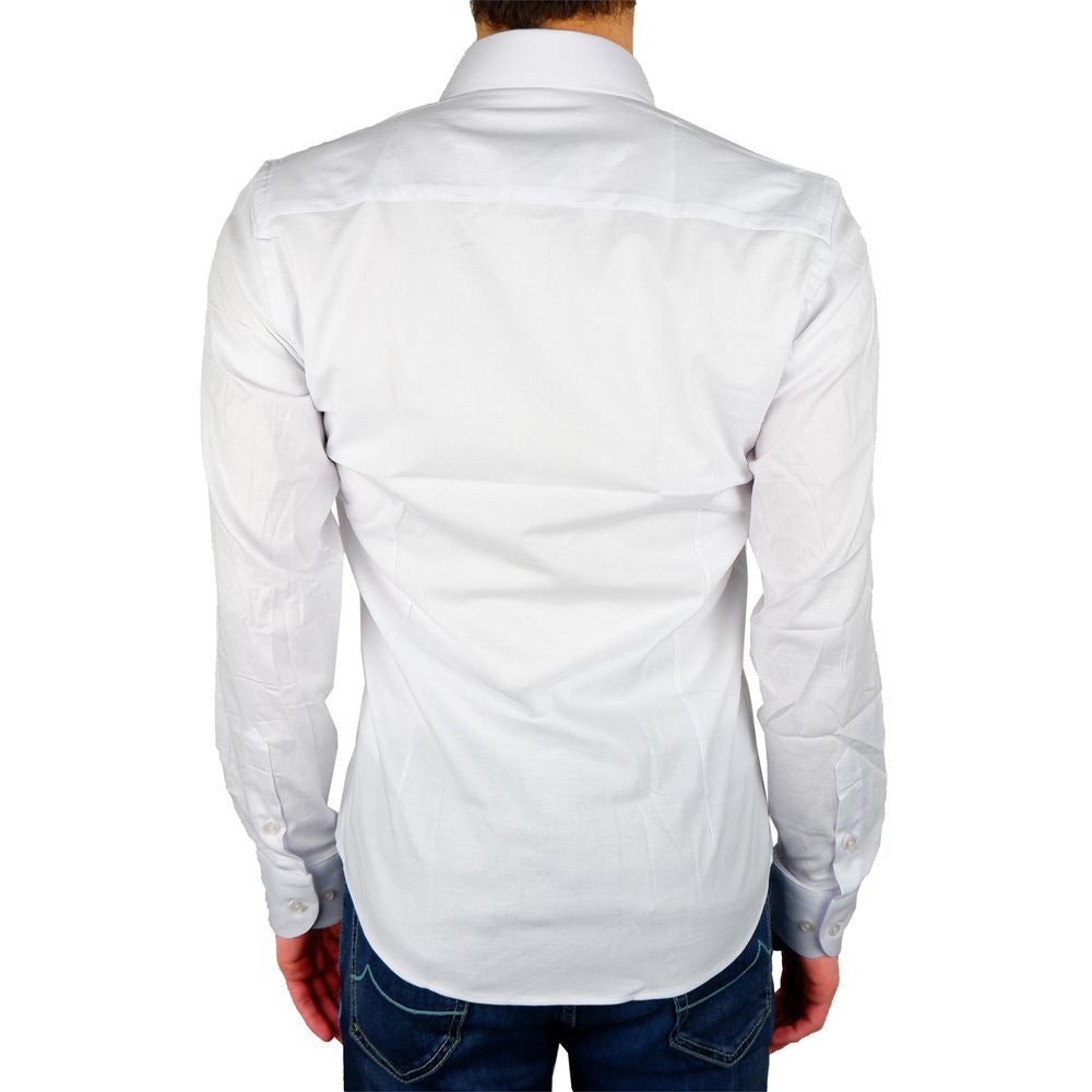 <tc>Made in Italy</tc> Κομψό πουκάμισο Milano White Gabardine