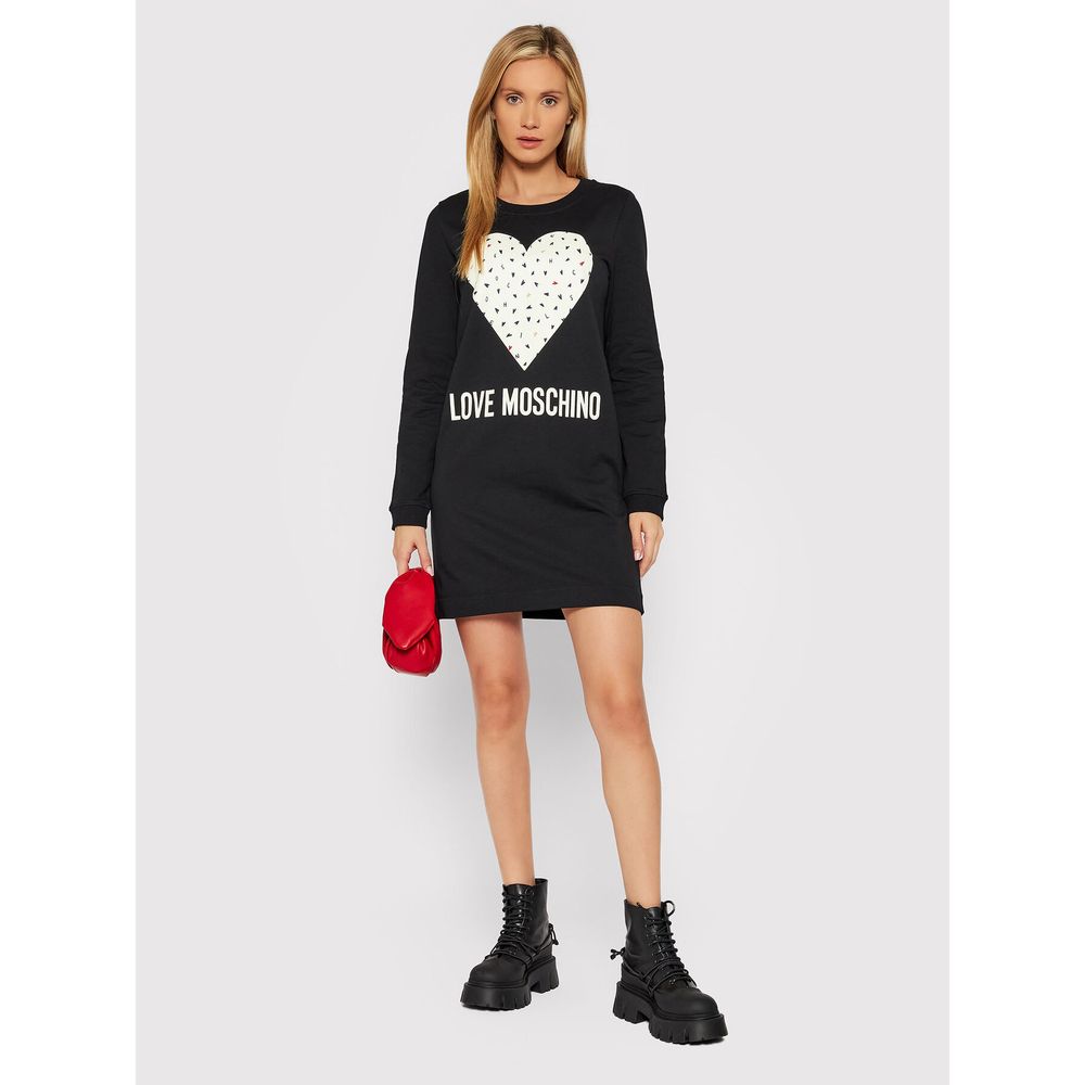 Κομψό μπλε βαμβακερό φόρεμα Love Moschino