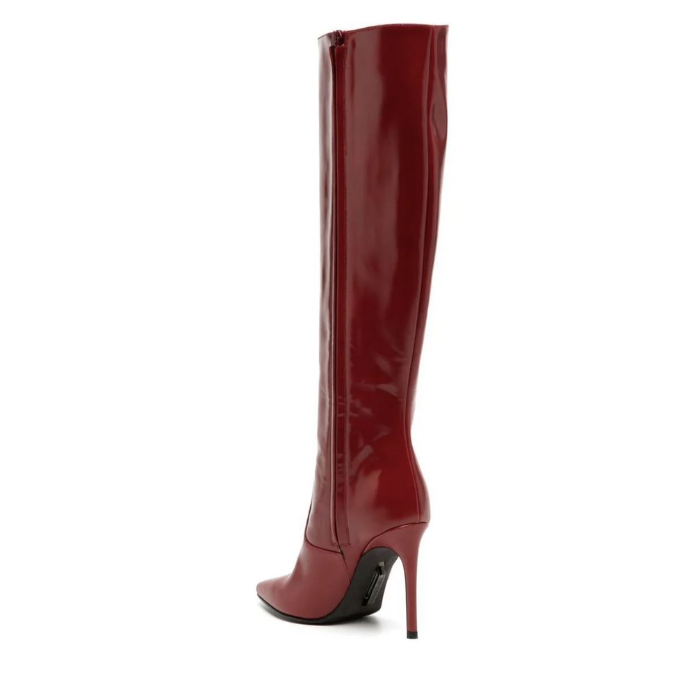 <tc>Off-White</tc> Κομψές Scarlet Leather Stiletto Boots