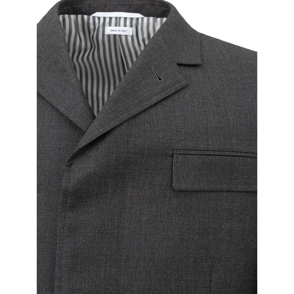 Μπουφάν Thom Browne Classic Grey Wool