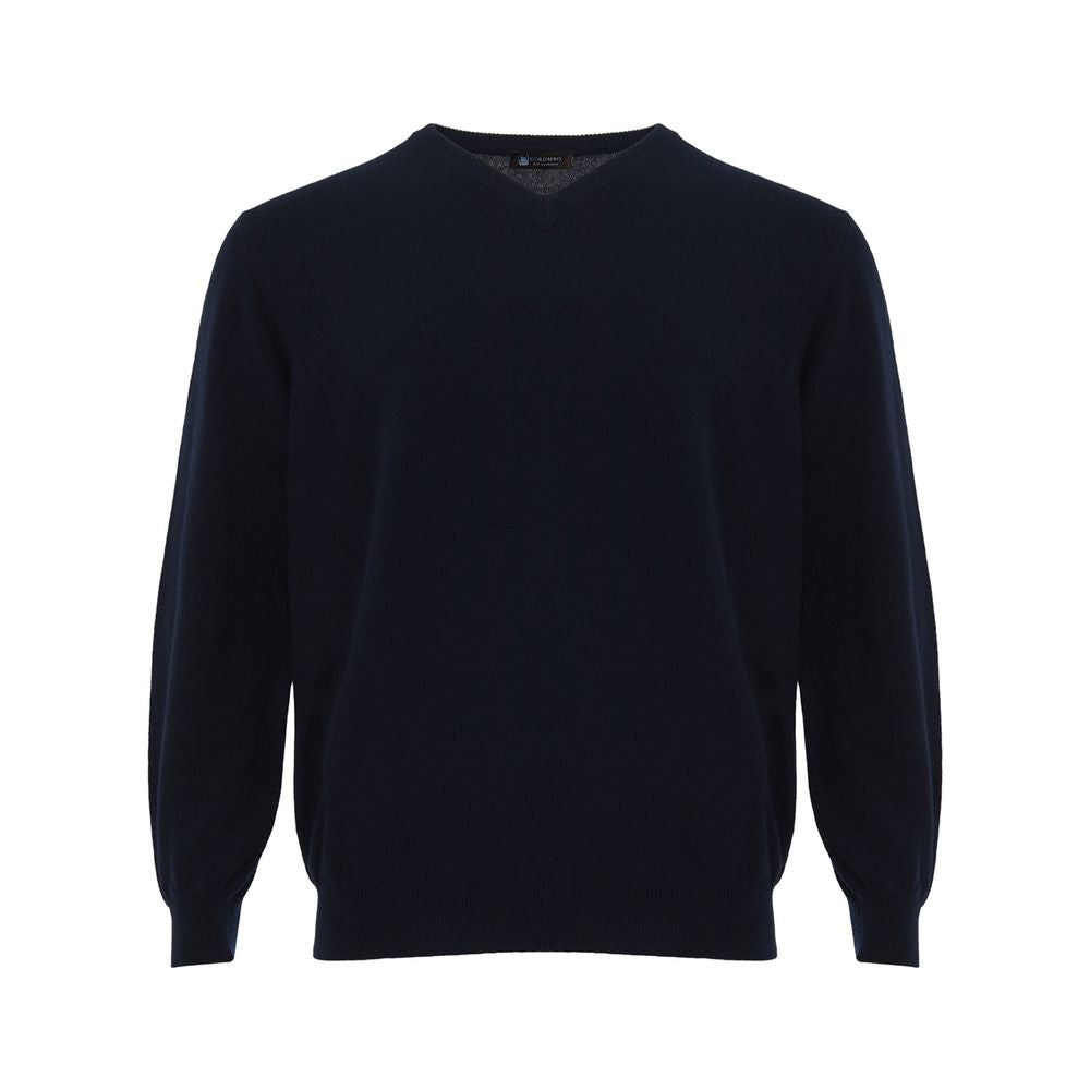 Κομψό ανδρικό πουλόβερ Colombo Cashmere Blue