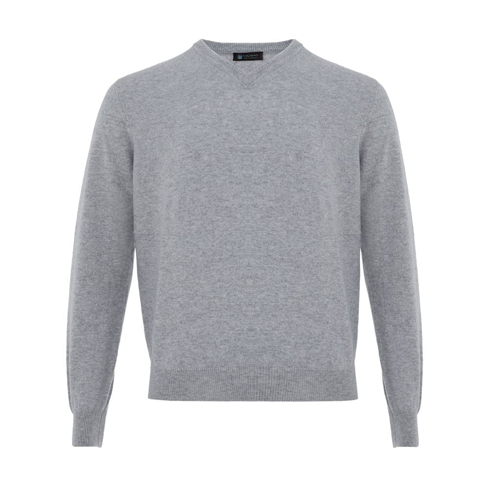 Colombo Elegant Gray Cashmere Men's Sweater