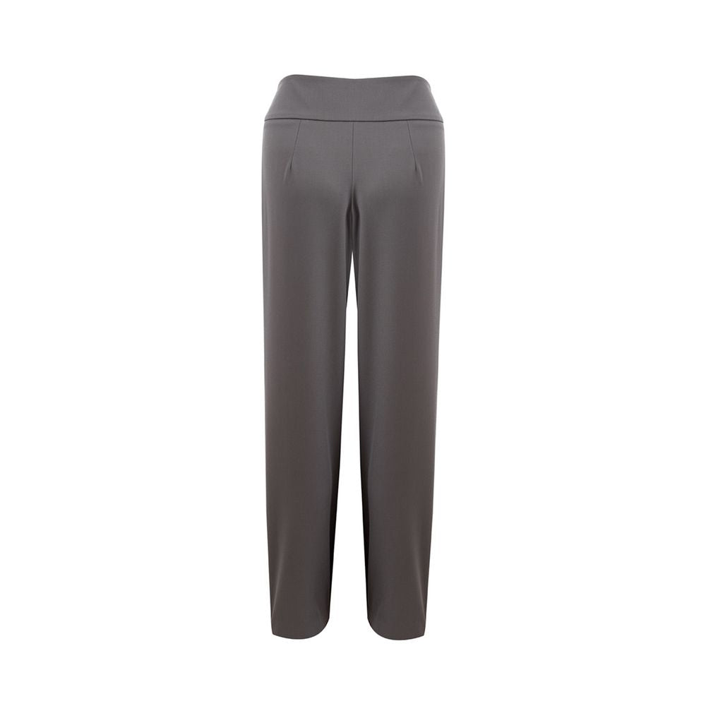 Lardini Chic Gray Wool Trousers for Sophisticated Style