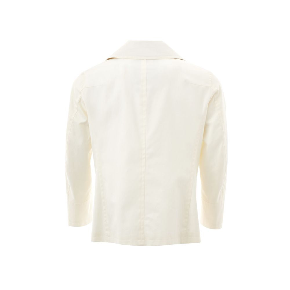 Sealup Elegant White Cotton Jacket for Men