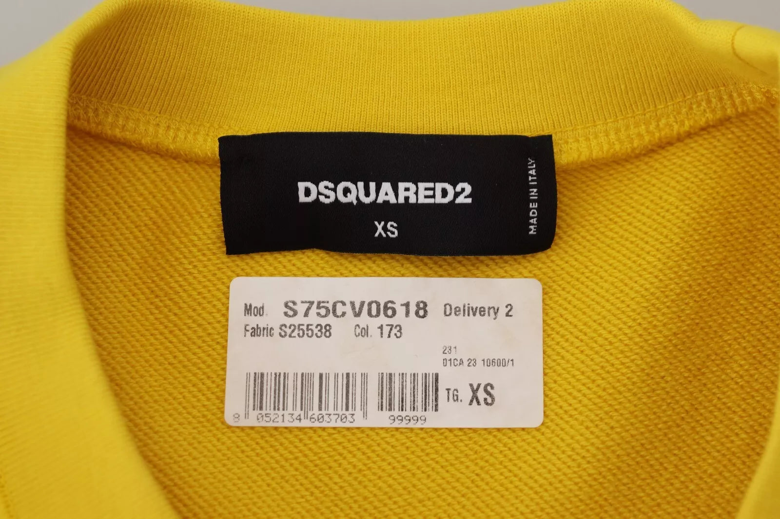 Πουλόβερ πουλόβερ με κίτρινο λογότυπο Dsquared²