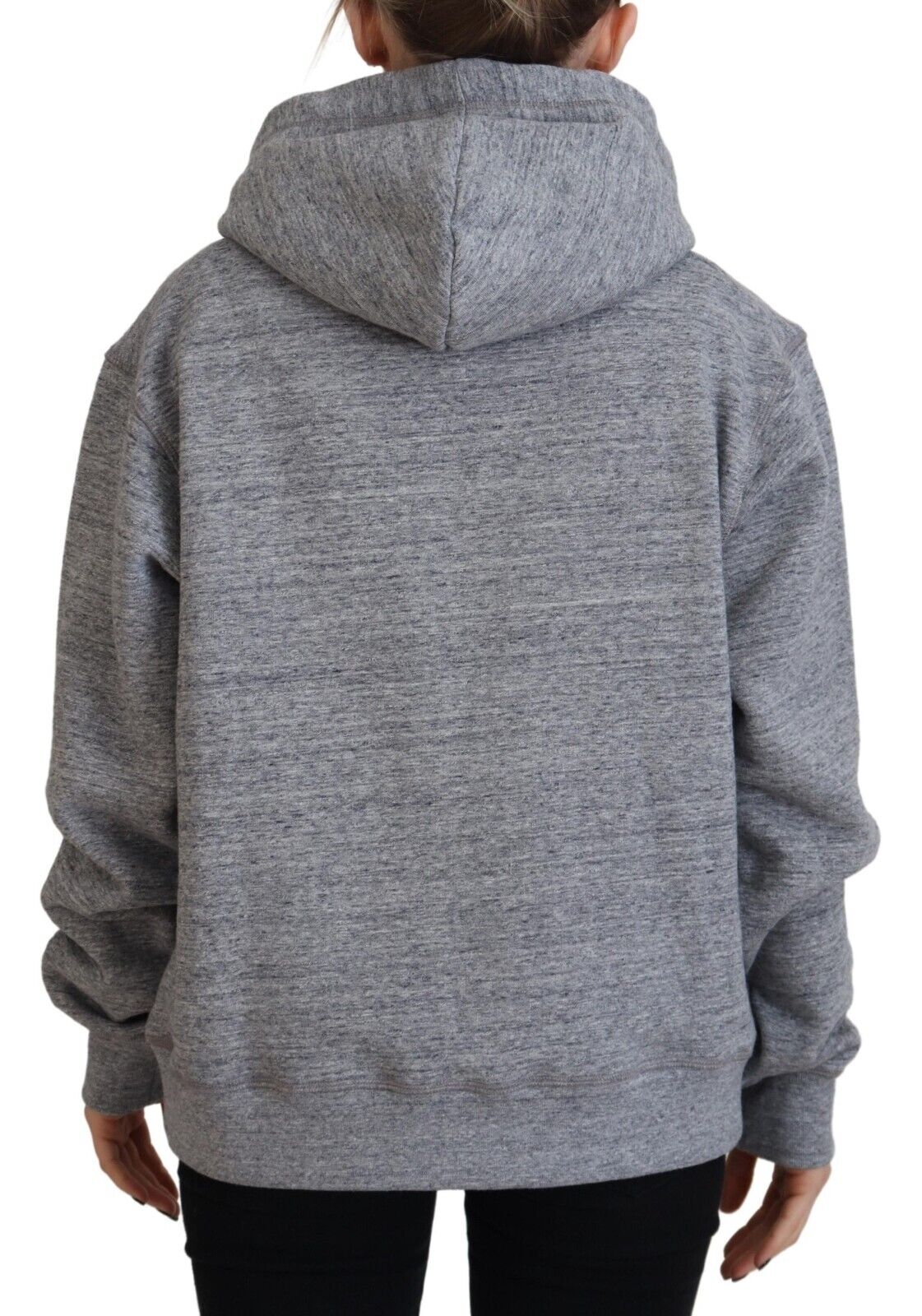 Dsquared² Gray Logo Printed Hooded Women Long Sleeve Sweater