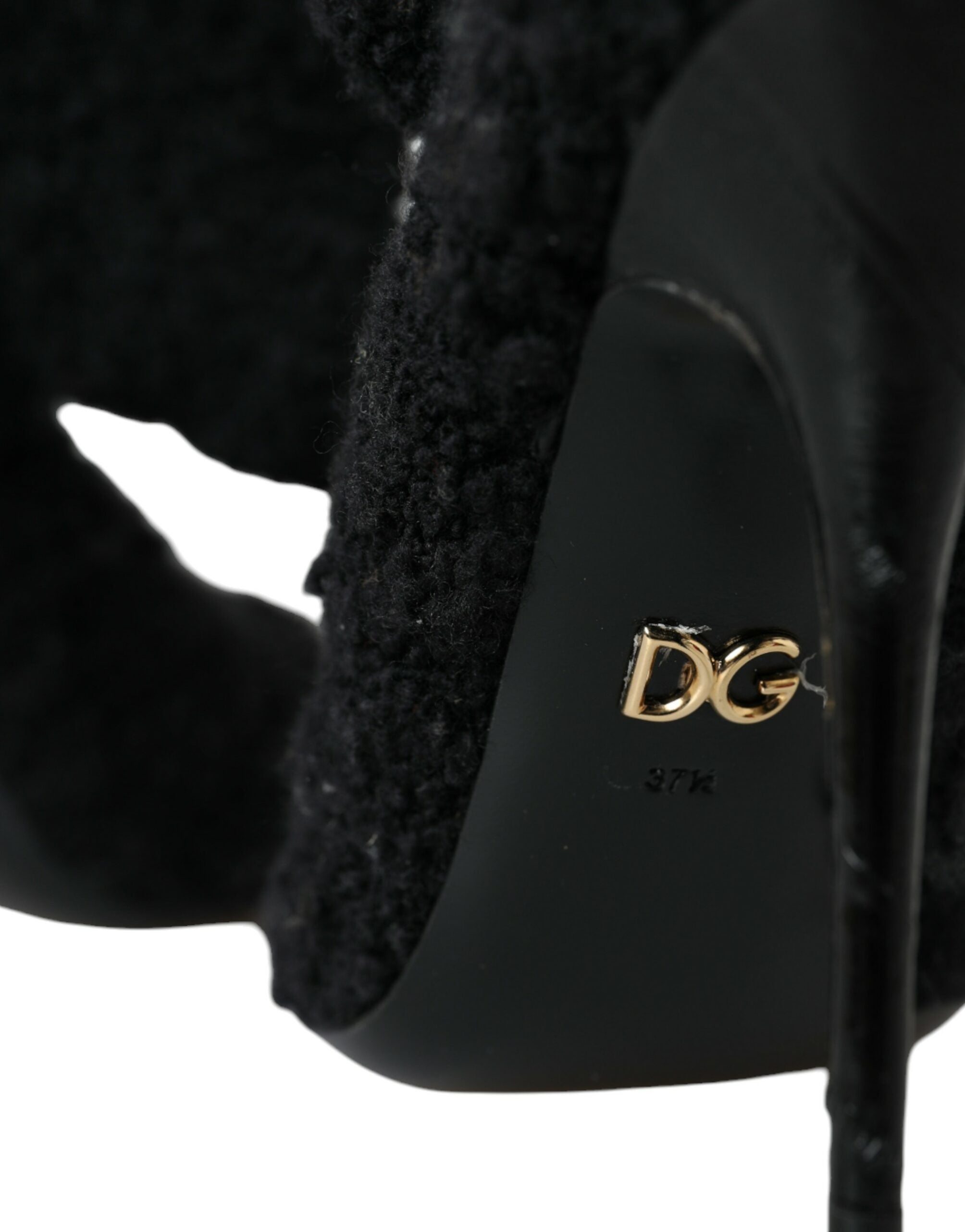 Παπούτσια Dolce &amp; Gabbana Black Stiletto Heels Mid Calf Boots