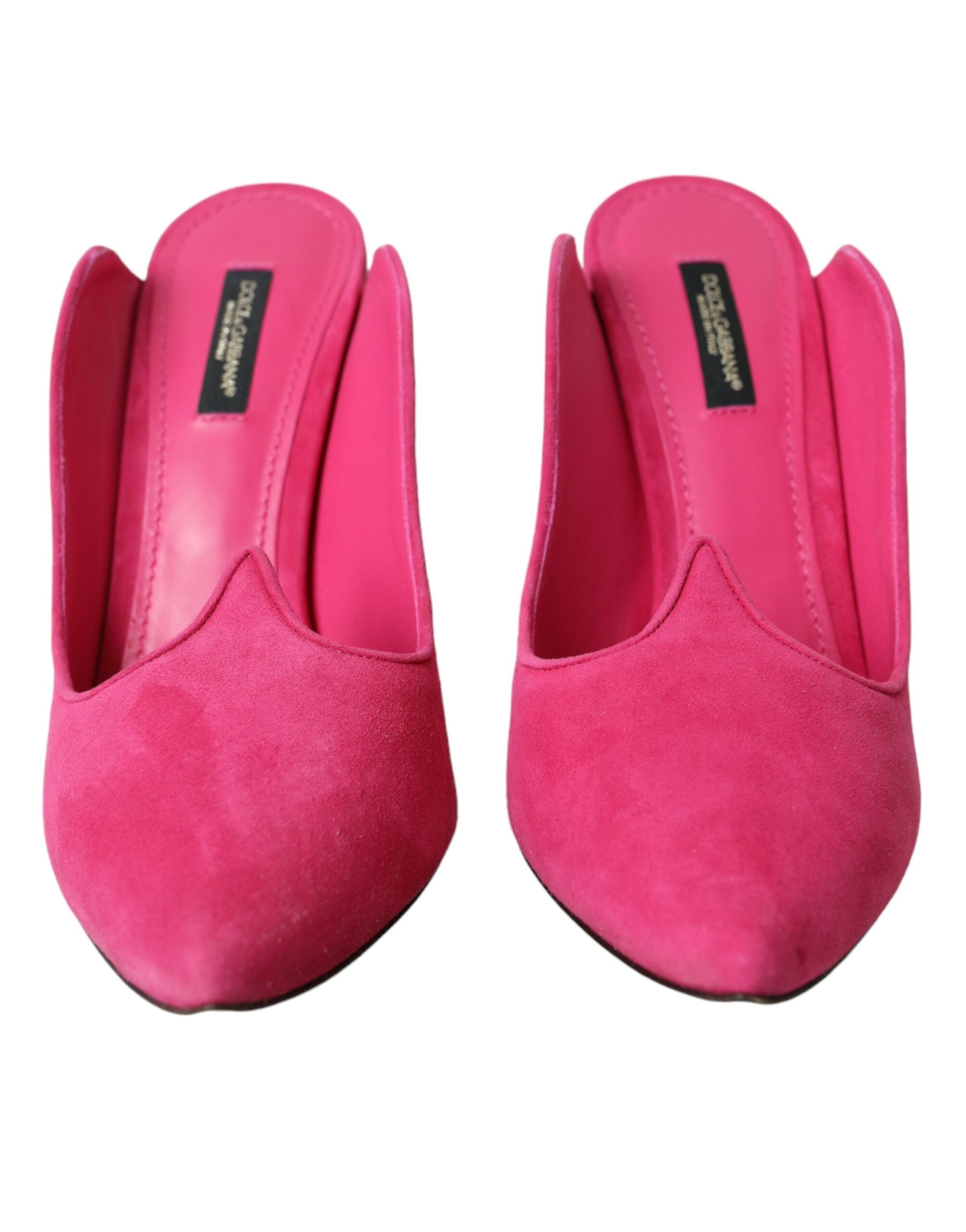 Παπούτσια Dolce &amp; Gabbana Fuchsia Suede Leather Mules Sandals