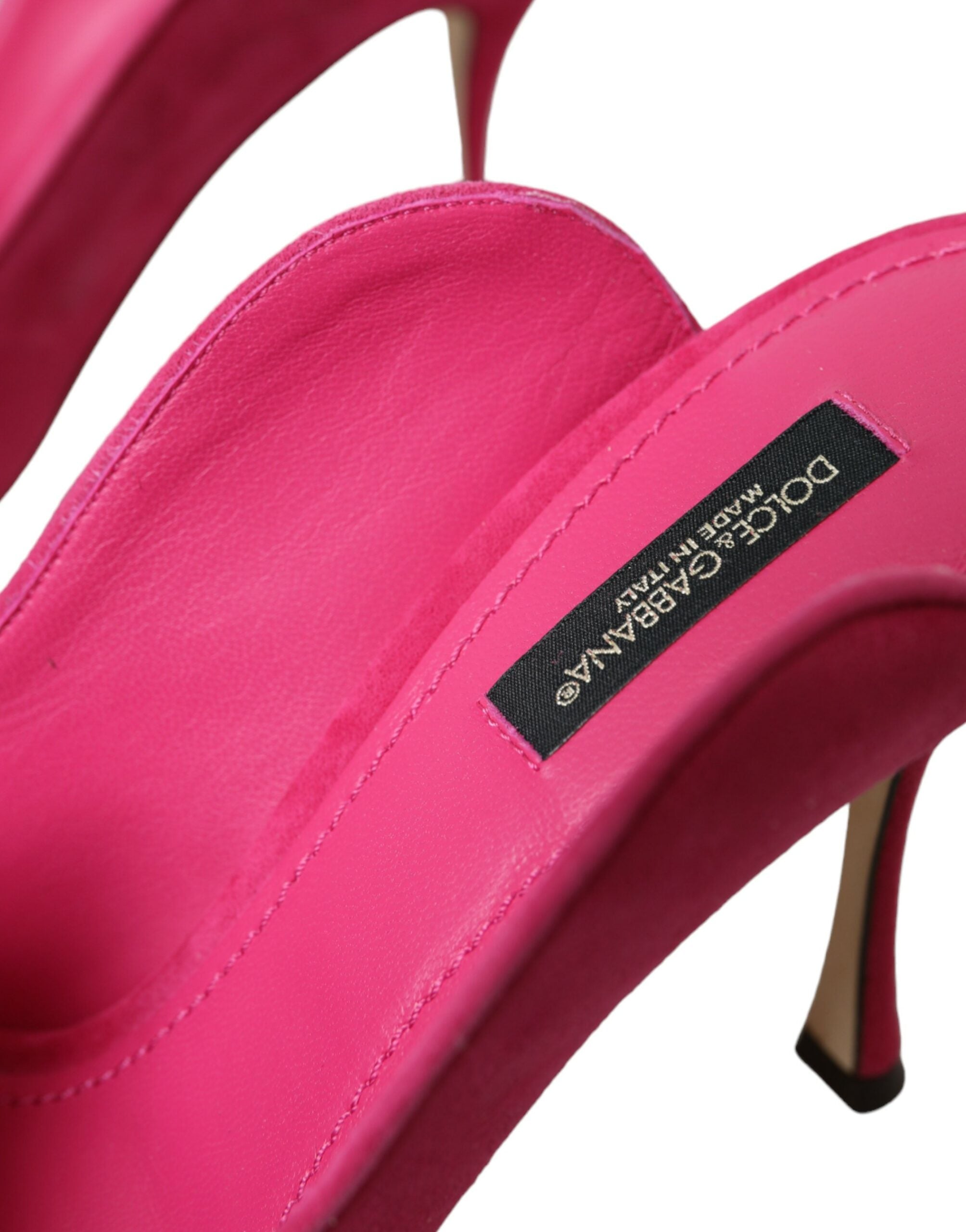 Παπούτσια Dolce &amp; Gabbana Fuchsia Suede Leather Mules Sandals