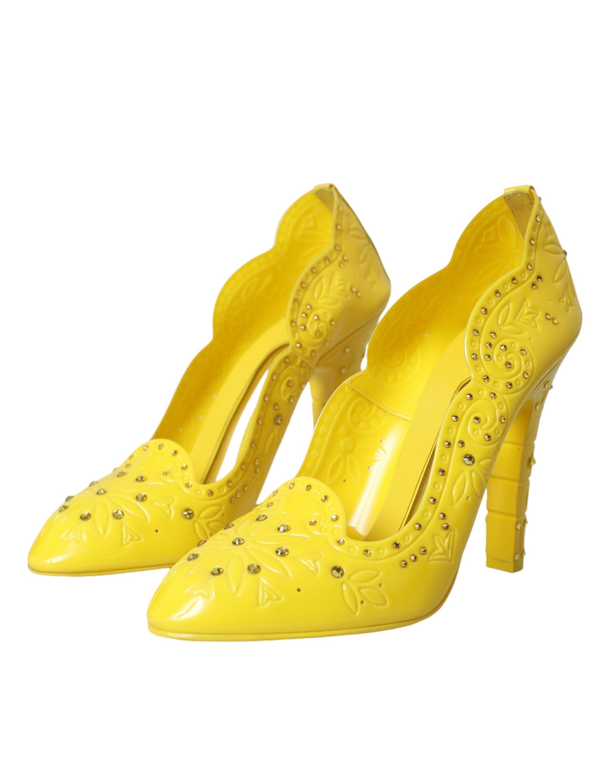 Παπούτσια Dolce &amp; Gabbana Yellow Crystal CINDERELLA Heels Pumps